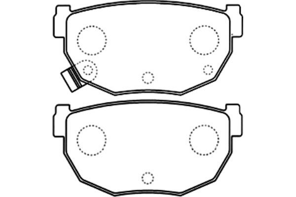 KAVO PARTS Комплект тормозных колодок, дисковый тормоз BP-6588